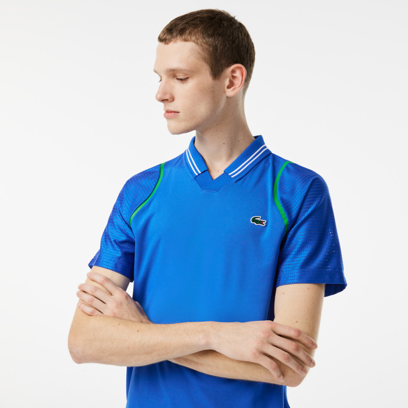 Polo Lacoste Tennis X Daniil Medvedev Bleu Chez Dm Sports