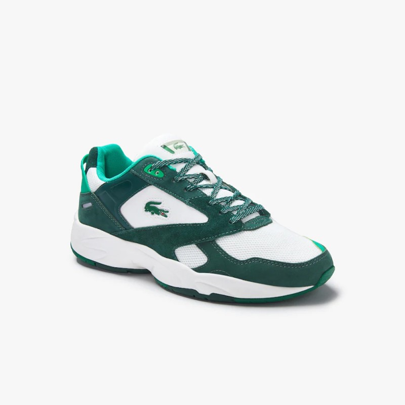 Baskets Lacoste Storm 96 Lo 0120 2 Sma Vert Foncé Beige