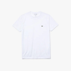 T-shirt Lacoste col rond en jersey de coton pima uni