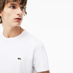 T-shirt Lacoste col rond en jersey de coton pima uni