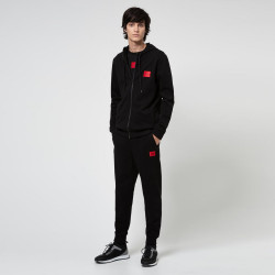 Sweat zippé Hugo Boss Daple en molleton de coton avec patch logo