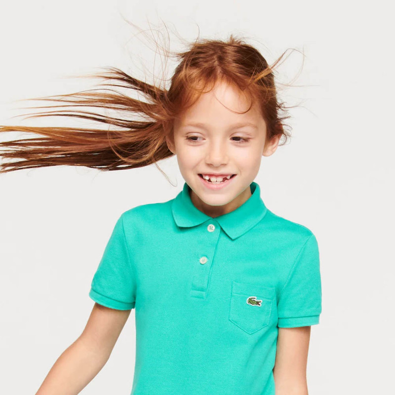 Robe Polo Lacoste Fille En Pique De Coton Uni En Vente Chez Dm Sports