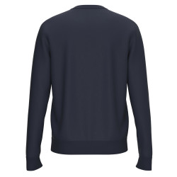 Sweat Hugo Boss Diragol212 Bleu Nuit en molleton de coton avec étiquette logo rouge