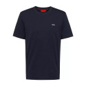 T-shirt Hugo Dero212 Bleu Marine uni en coton