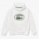 Sweatshirt Lacoste à capuche loose fit en molleton de coton avec logo