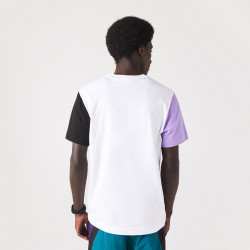 T-shirt Lacoste coton color-block blanc dos