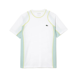T-shirt homme TH5198 Lacoste Tennis en piqué indémaillable blanc