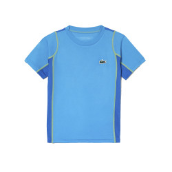T-shirt Tennis Lacoste SPORT en piqué respirant à motif géométrique Noir /  Bleu / Bleu