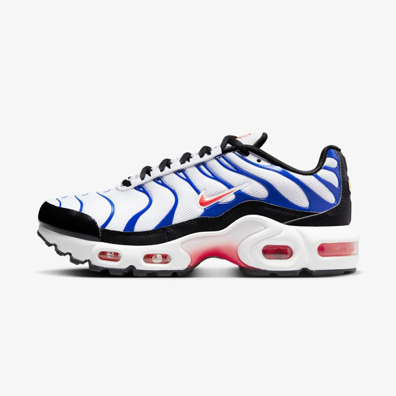 Baskets Nike AIR MAX PLUS TN blanches et bleues chez DM