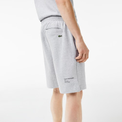 SHORT HOMME LACOSTE BRODERIE GRIS