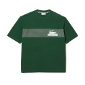 T-SHIRT LOOSE FIT LACOSTE IMPRIMÉ INSPIRATION TENNIS VERT