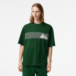 T-SHIRT LOOSE FIT LACOSTE IMPRIMÉ INSPIRATION TENNIS