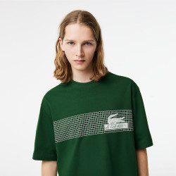 T-SHIRT LOOSE FIT LACOSTE INSPIRATION TENNIS VERT