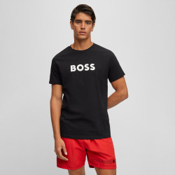 T-SHIRT 50491706 RN BOSS NOIR À LOGO