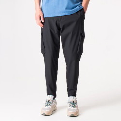 PANTALON CARGO T-URBANEX TAPERED FIT BOSS EN TISSU NOIR