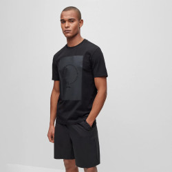 T-SHIRT EN COTON STRETCH NOIR