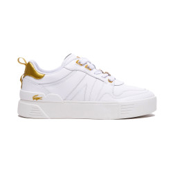 BASKETS LACOSTE L002 123 BLANCHES OR EN CUIR