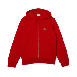 SWEATSHIRT ZIPPÉ À CAPUCHE LACOSTE SPORT AVEC EMPIÈCEMENTS EN MESH ROUGE