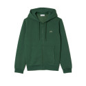 SWEATSHIRT ZIPPÉ À CAPUCHE LACOSTE SPORT AVEC EMPIÈCEMENTS EN MESH VERT FONCÉ