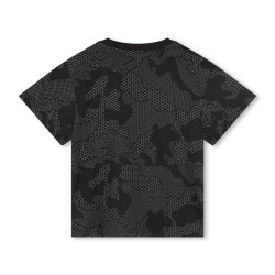 T-SHIRT NOIR BOSS ENFANT MANCHES COURTES