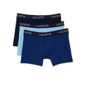 Lot de 3 boxers LACOSTE unis en microfibre