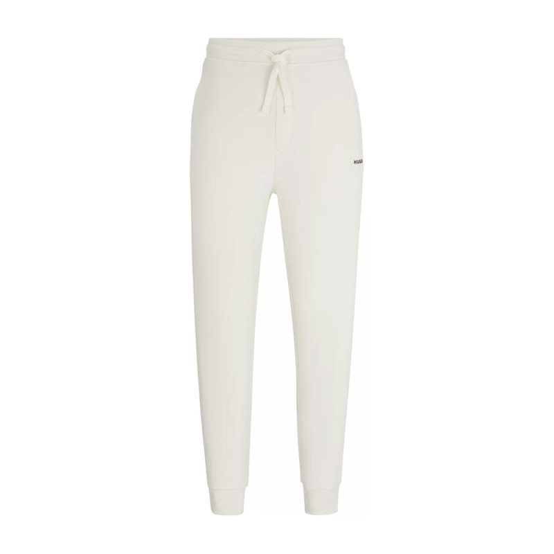 PANTALON DE SURVÊTEMENT HUGO EN COTON ÉPONGE BLANC AVEC LOGO IMPRIMÉ DAYOTE232