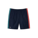 SHORT LACOSTE TENNIS SPORTSUIT COLOR-BLOCK BLEU MARINE BLEU ET ROSE