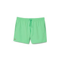 SHORT DE BAIN LACOSTE LÉGER UNI VERT À SÉCHAGE RAPIDE