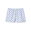 SHORT DE BAIN LACOSTE BLEU CLAIR AVEC IMPRIMÉ CROCODILE