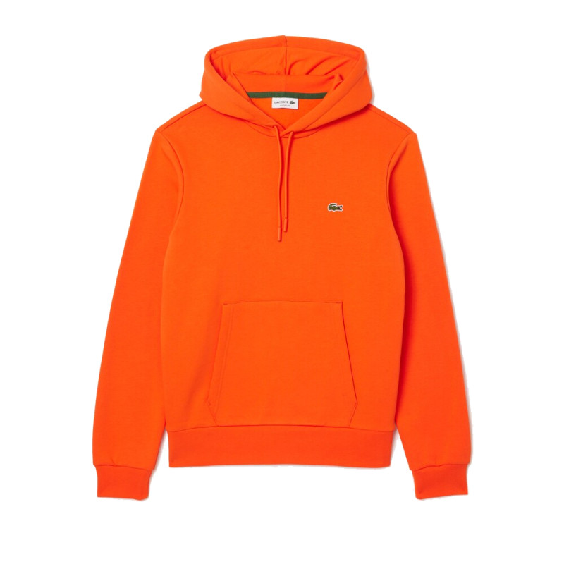 SWEATSHIRT À CAPUCHE HOMME LACOSTE EN COTON BIOLOGIQUE ORANGE