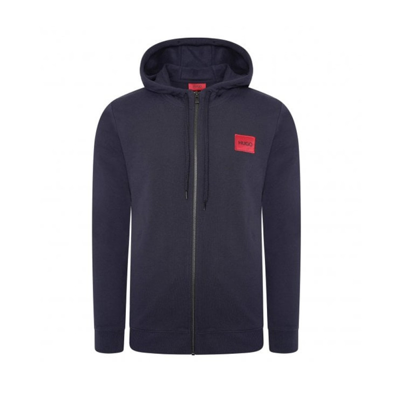 SWEAT ZIPPÉ BLEU MARINE À CAPUCHE HUGO DAPLE204