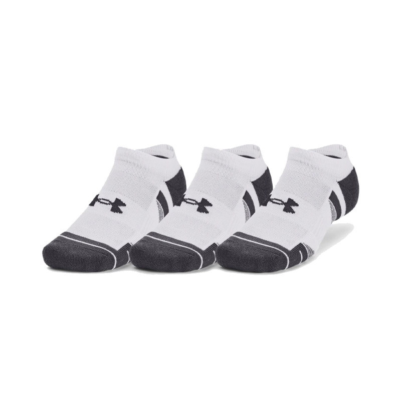 LOT DE 3 PAIRES DE CHAUSSETTES BLANCHES UNDER ARMOUR INVISIBLE PERFORMANCE TECH UNISEXE