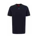 T-SHIRT BLEU MARINE MANCHES COURTES HUGO AVEC LOGO DIRAGOLINO_H