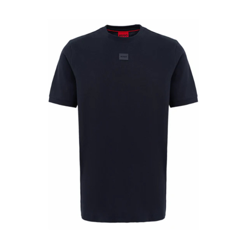 T-SHIRT BLEU MARINE MANCHES COURTES HUGO AVEC LOGO DIRAGOLINO_H