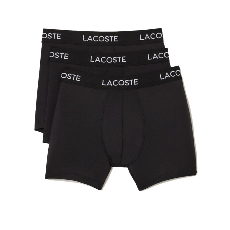 LOT DE 3 BOXERS LACOSTE EN MICROFIBRE UNIS