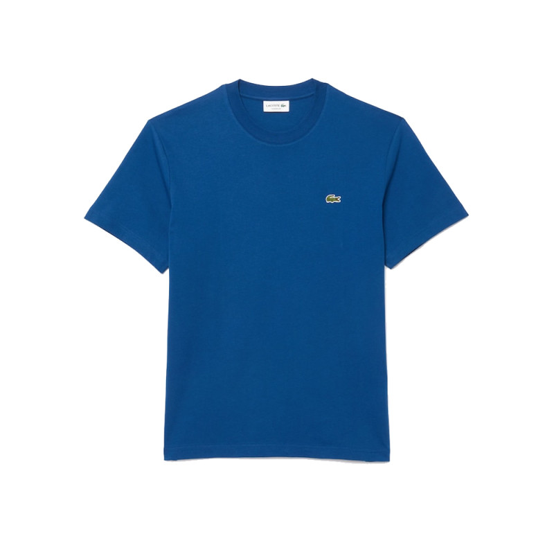 T-SHIRT LACOSTE CLASSIC FIT EN JERSEY DE COTON BLEU