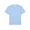 T-SHIRT LACOSTE DÉLAVÉ EN JERSEY DE COTON BLEU CIEL