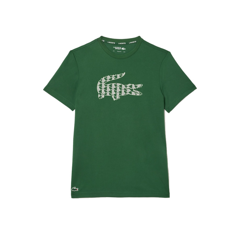 T-SHIRT LACOSTE TENNIS VERT EN PIQUÉ ULTRA DRY