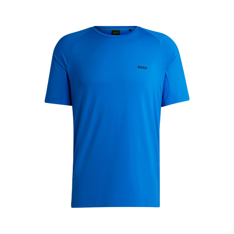 T-SHIRT BOSS TEE ACTIVE 4 BLEU EN MATIÈRES STRETCH PERFORMANTES