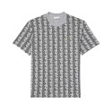 T-SHIRT LACOSTE EN COTON MONOGRAMME GRIS