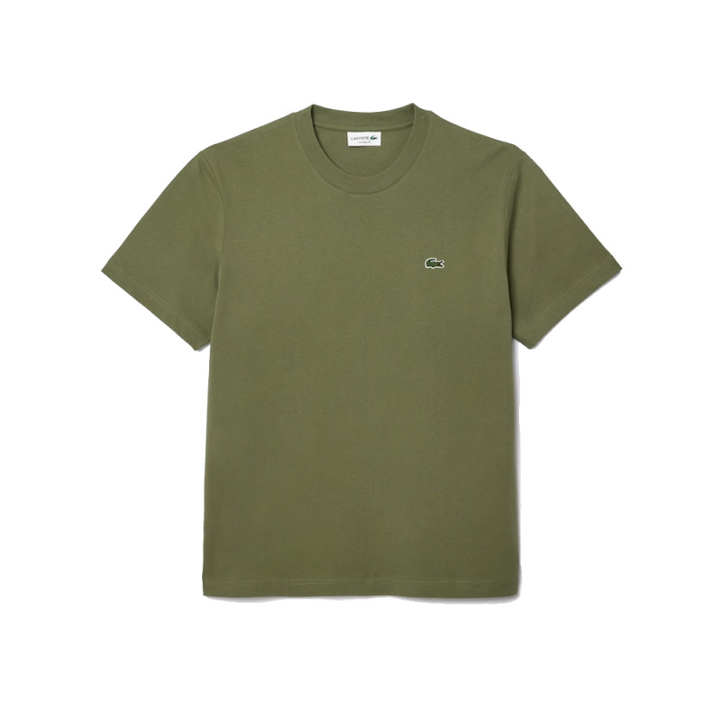 T-SHIRT LACOSTE CLASSIC FIT EN JERSEY DE COTON VERT KAKI