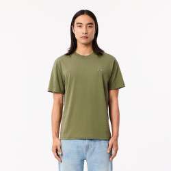 T-SHIRT LACOSTE CLASSIC FIT EN JERSEY DE COTON VERT KAKI