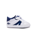 BASKETS BLANCHES ET BLEUES LACOSTE L004 CUB BÉBÉ