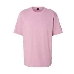 T-SHIRT TEE 10 BOSS EN COTON MAUVE