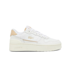 BASKETS LACOSTE T-CLIP PLATFORM BLANCHES EN CUIR FEMME