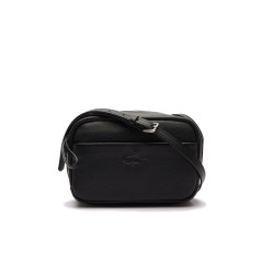 SAC BANDOULIÈRE CITY COURT LACOSTE EN CUIR GRAINÉ NOIR