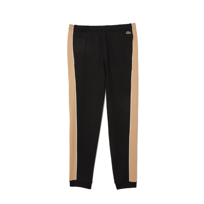 PANTALON DE SURVÊTEMENT LACOSTE COLOR-BLOCK NOIR ET MARRON