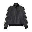 SWEATSHIRT ZIPPÉ LACOSTE PARIS JACQUARD MONOGRAMME NOIR