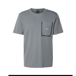 T-SHIRT BOSS THILIX 4 GRIS REGULAR FIT AVEC POCHE ENCADRÉE