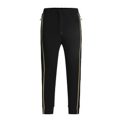 PANTALON DE SURVÊTEMENT NOIR AVEC EMPIÈCEMENTS EN RUBAN BOSS HADIKO 1